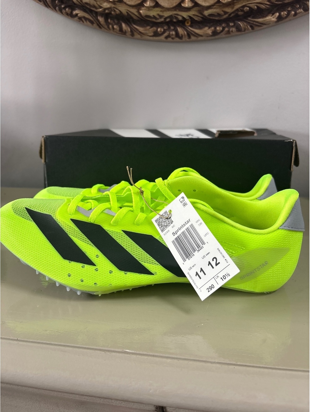 New Adidas Sprintstar Track and Field Spikes Size 11 US mens or 12 Womens Shoes